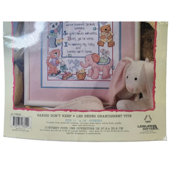 Janlynn Baby Steps "Babies Don't Keep" Cross Stitch Kit #1136-02 - New - Picture 7 of 7